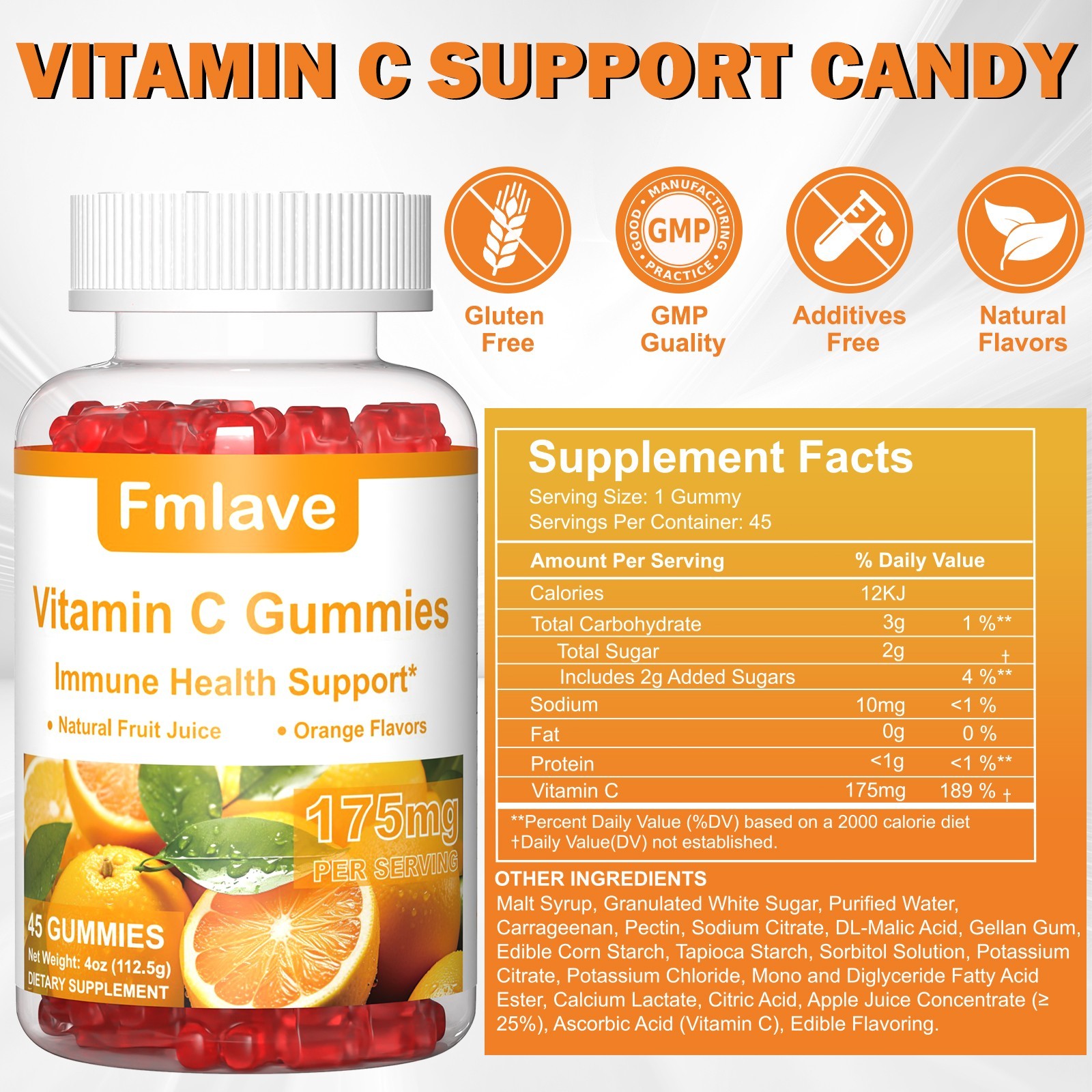 2x Daily Probiotic & Prebiotic Gummies with Vitamin C Gut & Immune Support 105ct