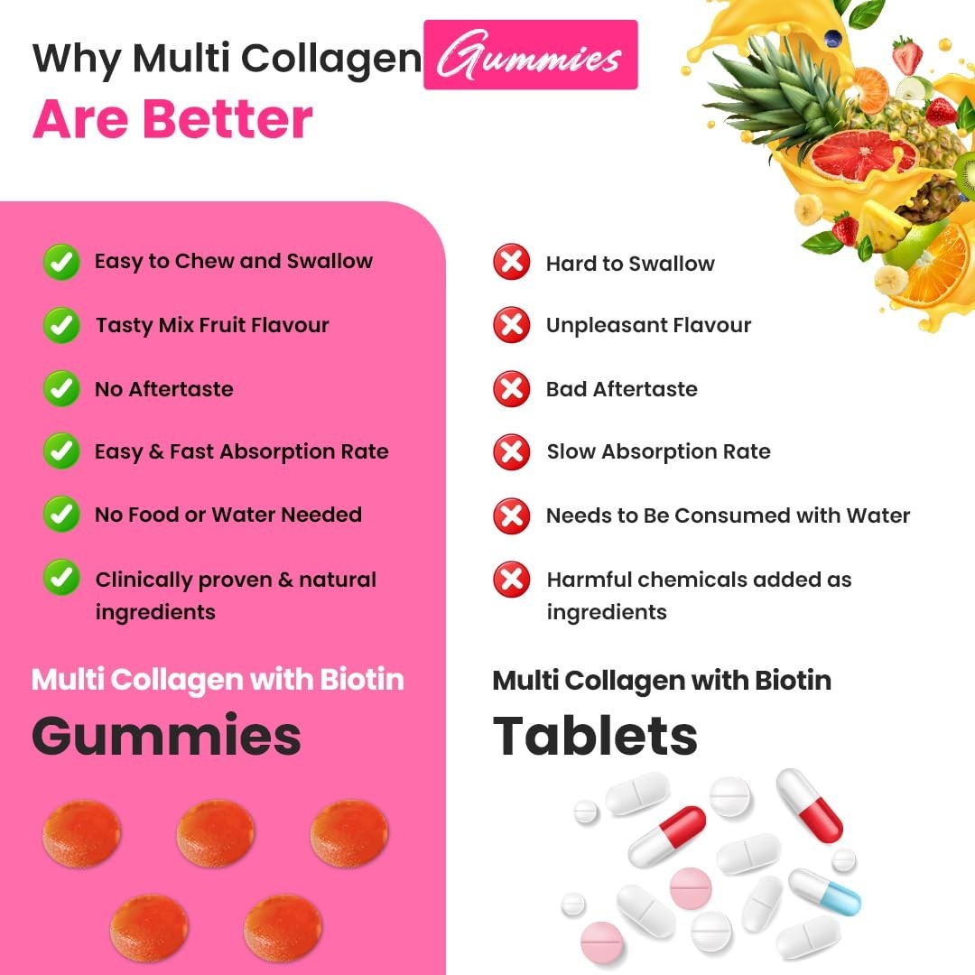 N.aturyz Multi Collagen Gummies Mix Fruit 30 Count