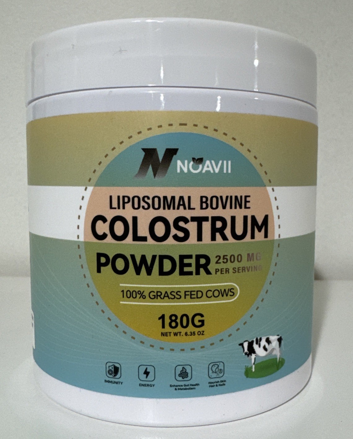 Liposomal Bovine Colostrum Powder 2500 Mg Serving 6.35 Oz Grass Fed Cows