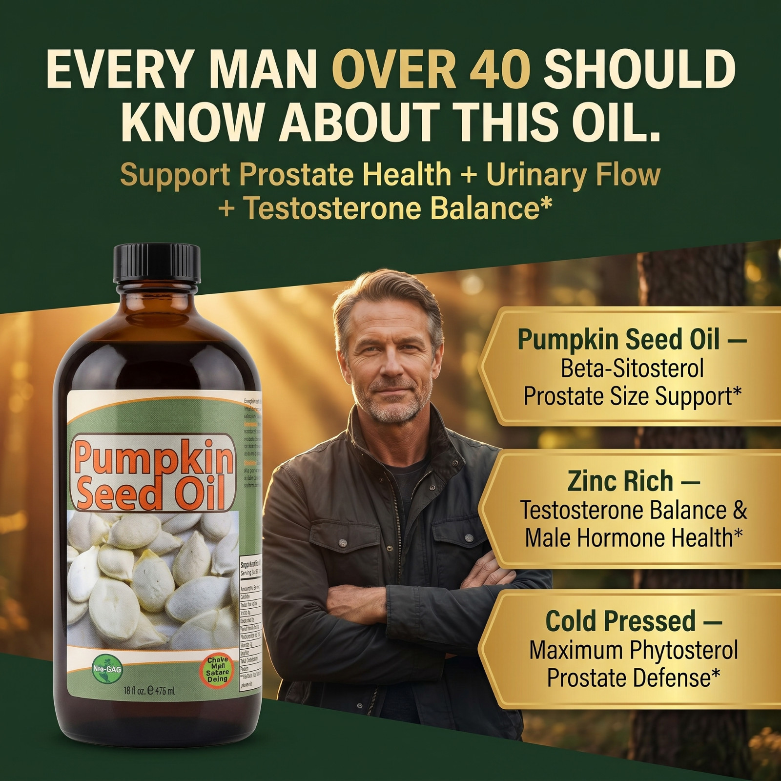 PUMPKIN SEED OIL – Pure Cold Pressed, Bladder & Heart Health Hair Growth – 16oz