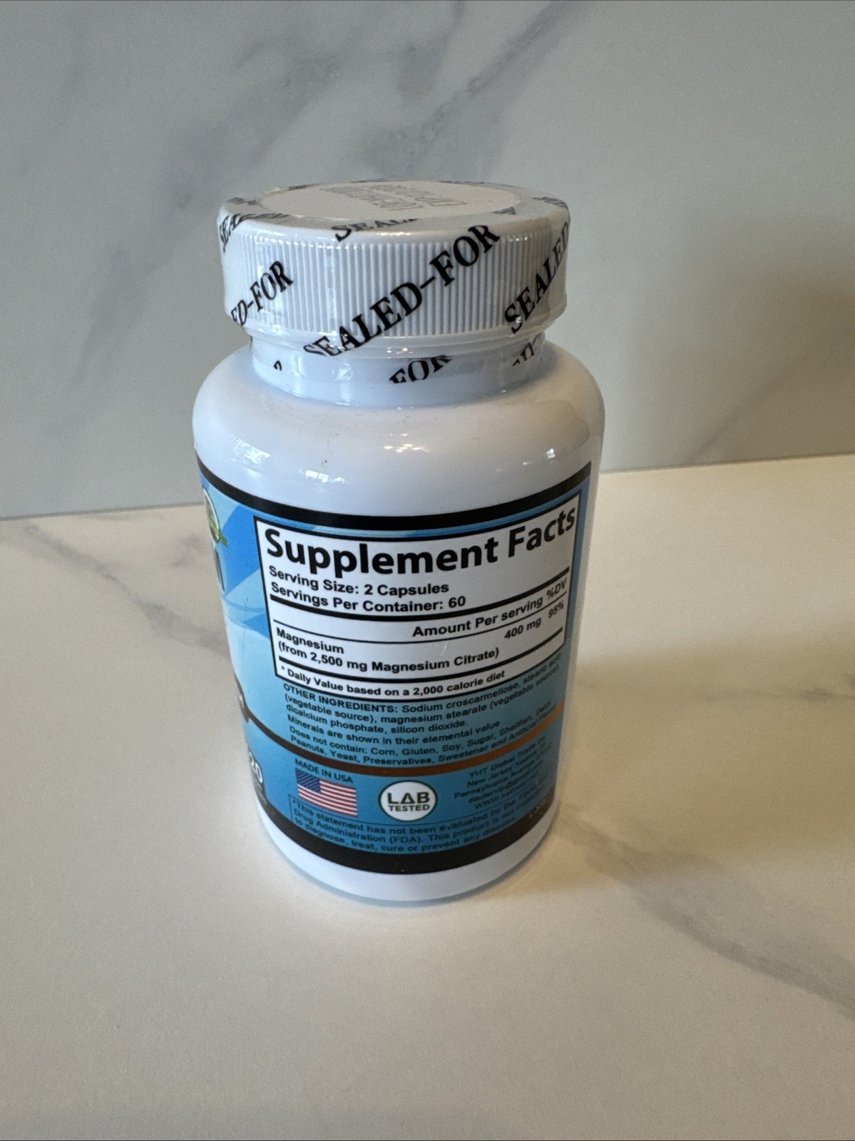 Balincer Magnesium Citrate 400mg 120 Veggie Capsules Nervous System Support New