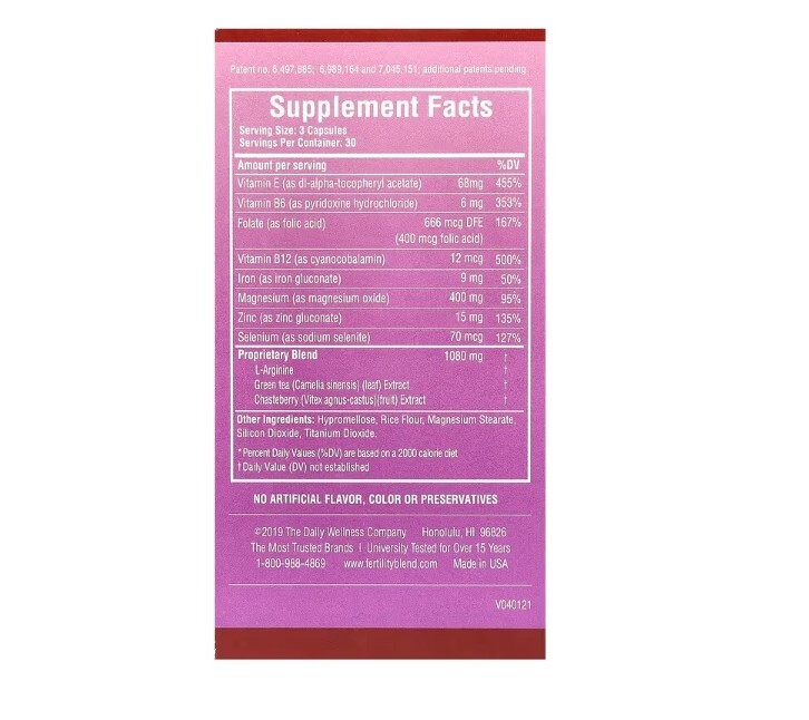 Daily Wellness Company, Fertility Blend for Women, 2 PACK, 90 Veggie Caps each