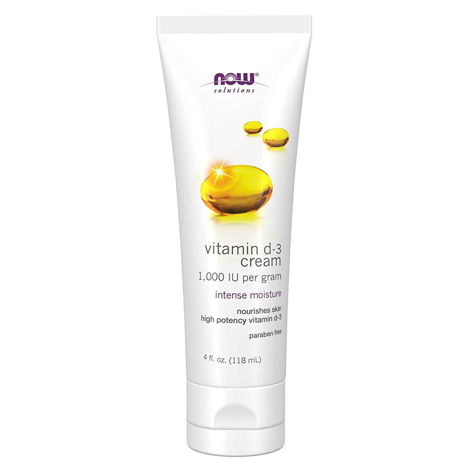 NOW FOODS Vitamin D-3 Cream 4 fl oz