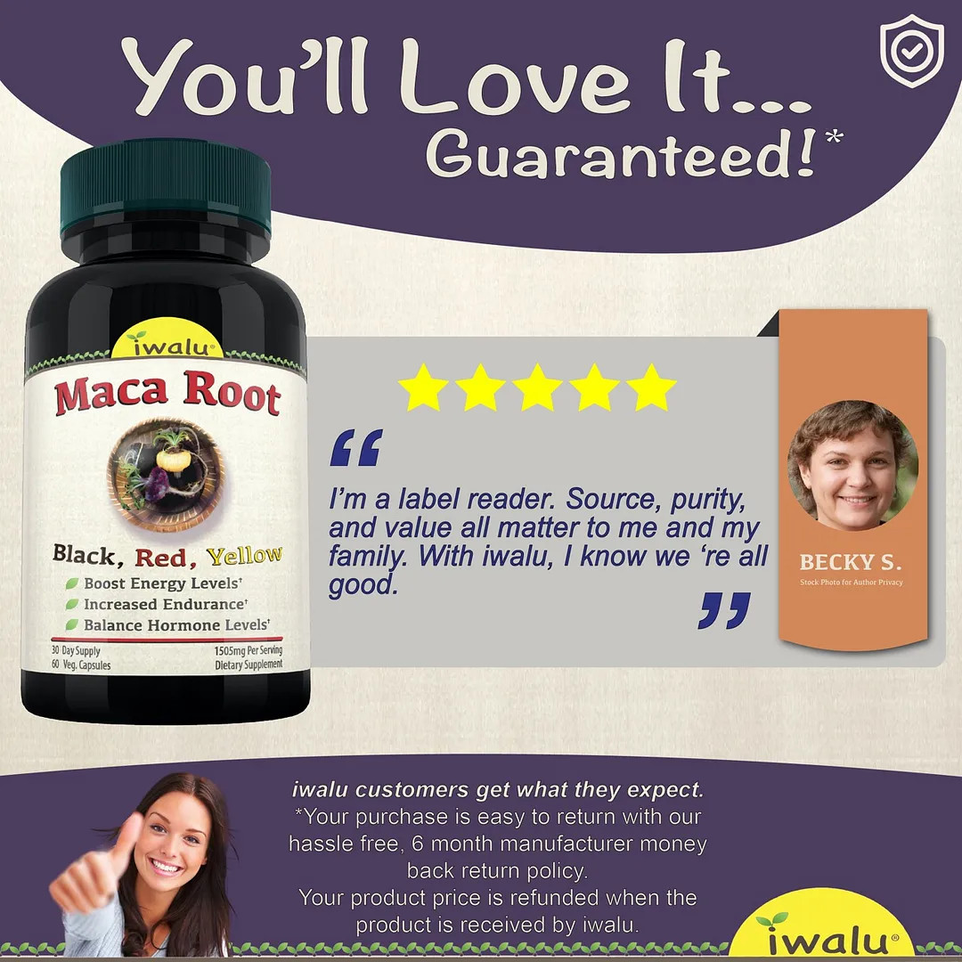 Only Natural Black Maca | Best Supplement Capsule Pill Men Women FREE SHIP