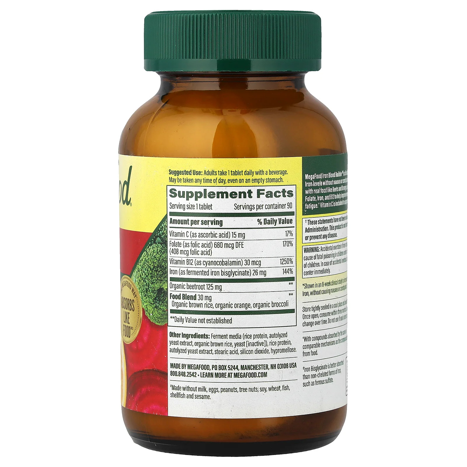 2 X MegaFood, Iron Blood Builder�, 90 Tablets
