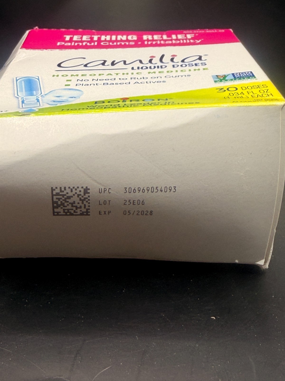 Boiron Camilia, Teething Relief Exp. 05 /2028 Box Damaged Product New 30 Doses