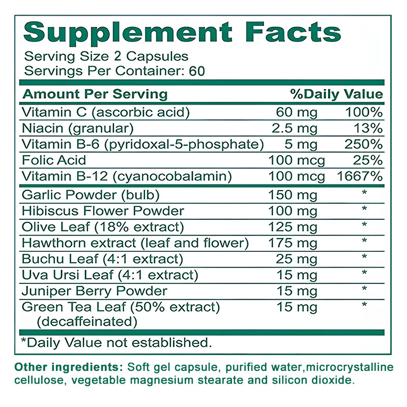 Premium Blood Pressure Support Capsules – Cardiovascular Health
