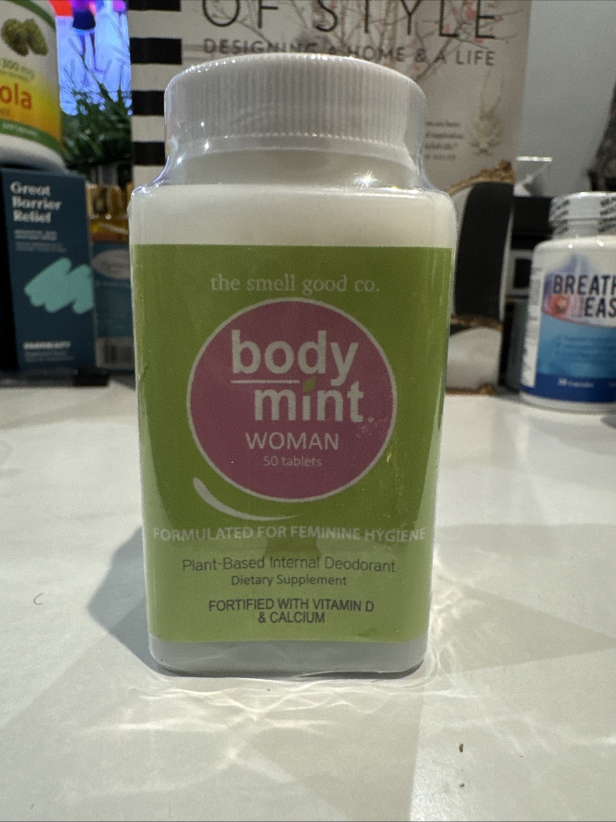 Body Mint Original – Plant-Based Internal Deodorant – 50 tablets – Exp 01/27