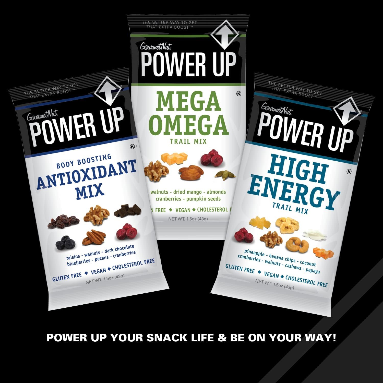 Power Up Premium Trail Mix – Variety Pack 24pk