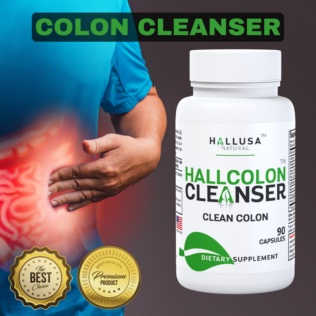 HALLCOLON – Digestive Health & Colon Cleanser – Detox Support – 90 Capsules