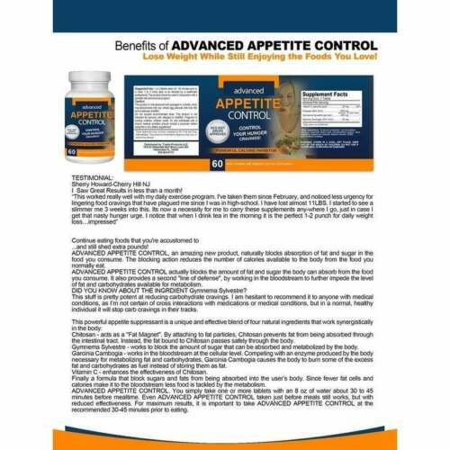 Adrenal Support Energy Supplement & Appetite Control Weight Management 60 Tabs