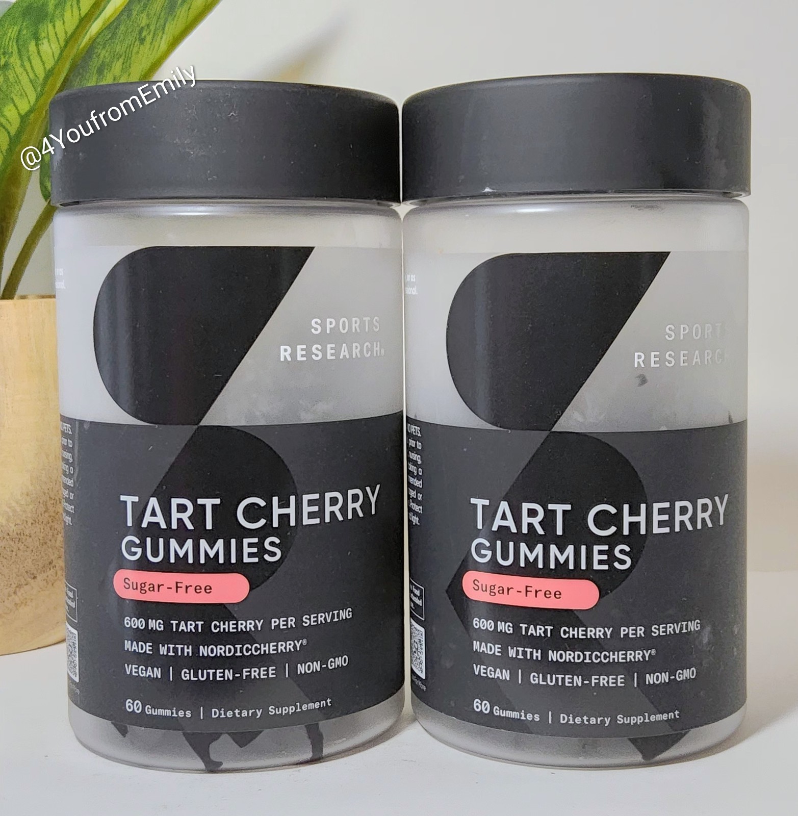 x2 Sports Research Tart Cherry Gummies 600mg SUGAR FREE 60 Gummies EACH Exp 2027