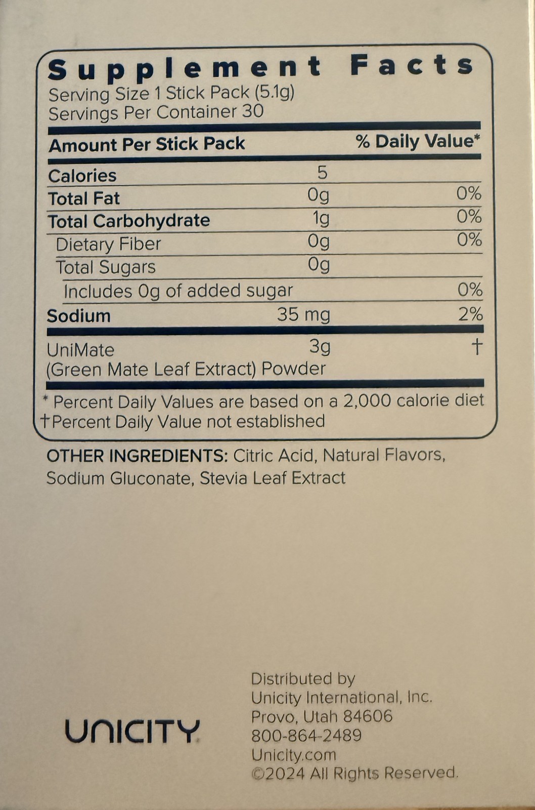 Trial Pack – Unicity Unimate Lemon Flavor – 10 Sticks