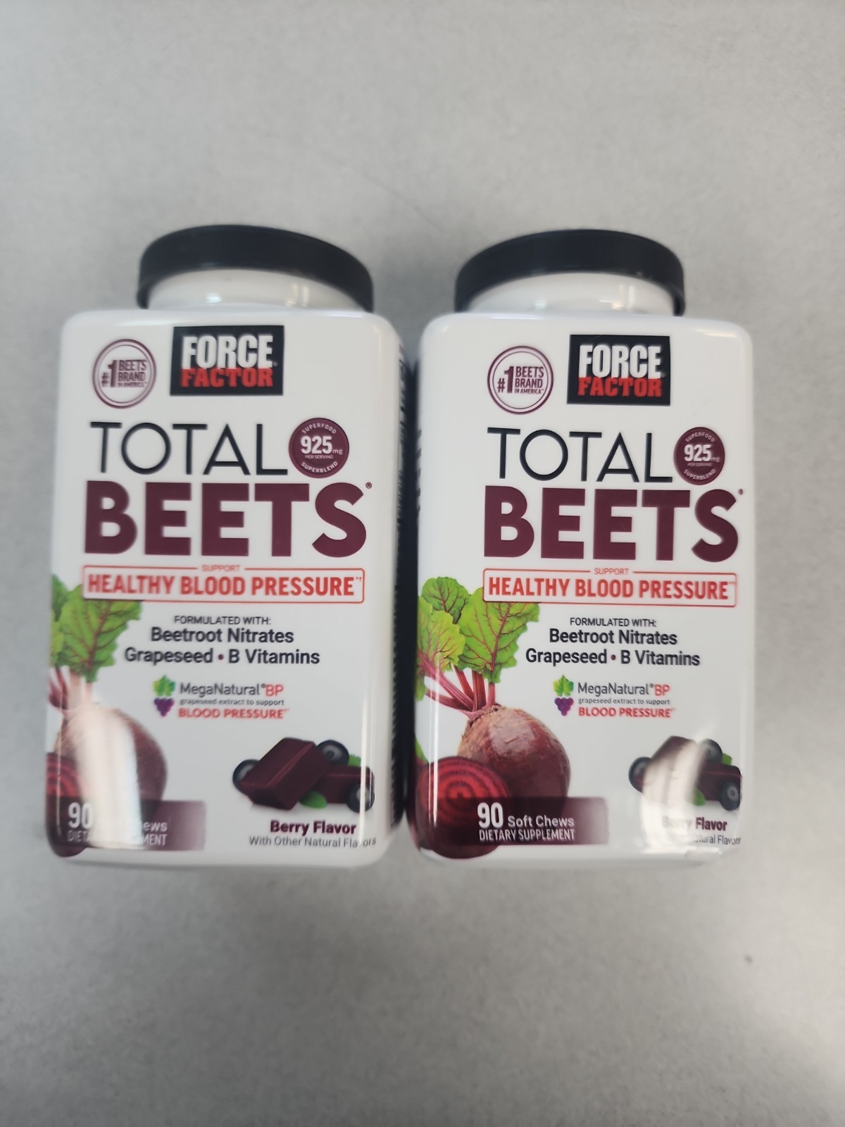 Force Factor Total Beets Chews for Healthy Blood Pressure 180 Soft Chews. NEW