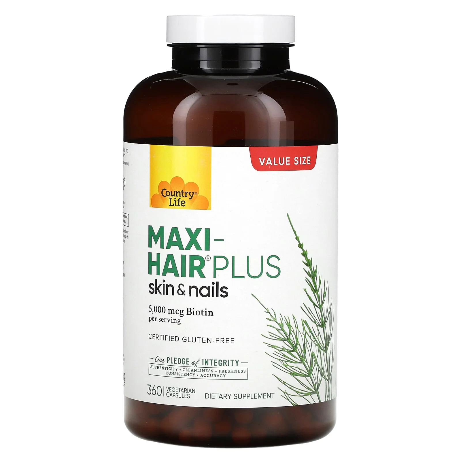 2 X Country Life, Maxi-Hair Plus, 360 Vegetarian Capsules