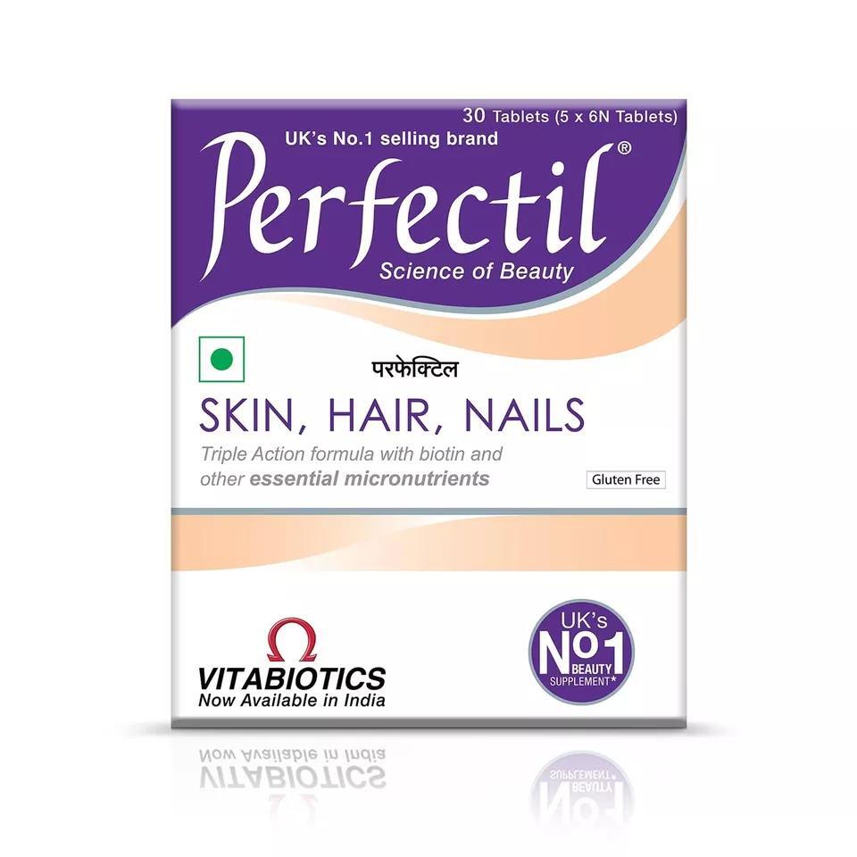 3 x Vitabiotics Perfectil Multivitamin (30 Tablets) Biotin for Skin Hair & Nails