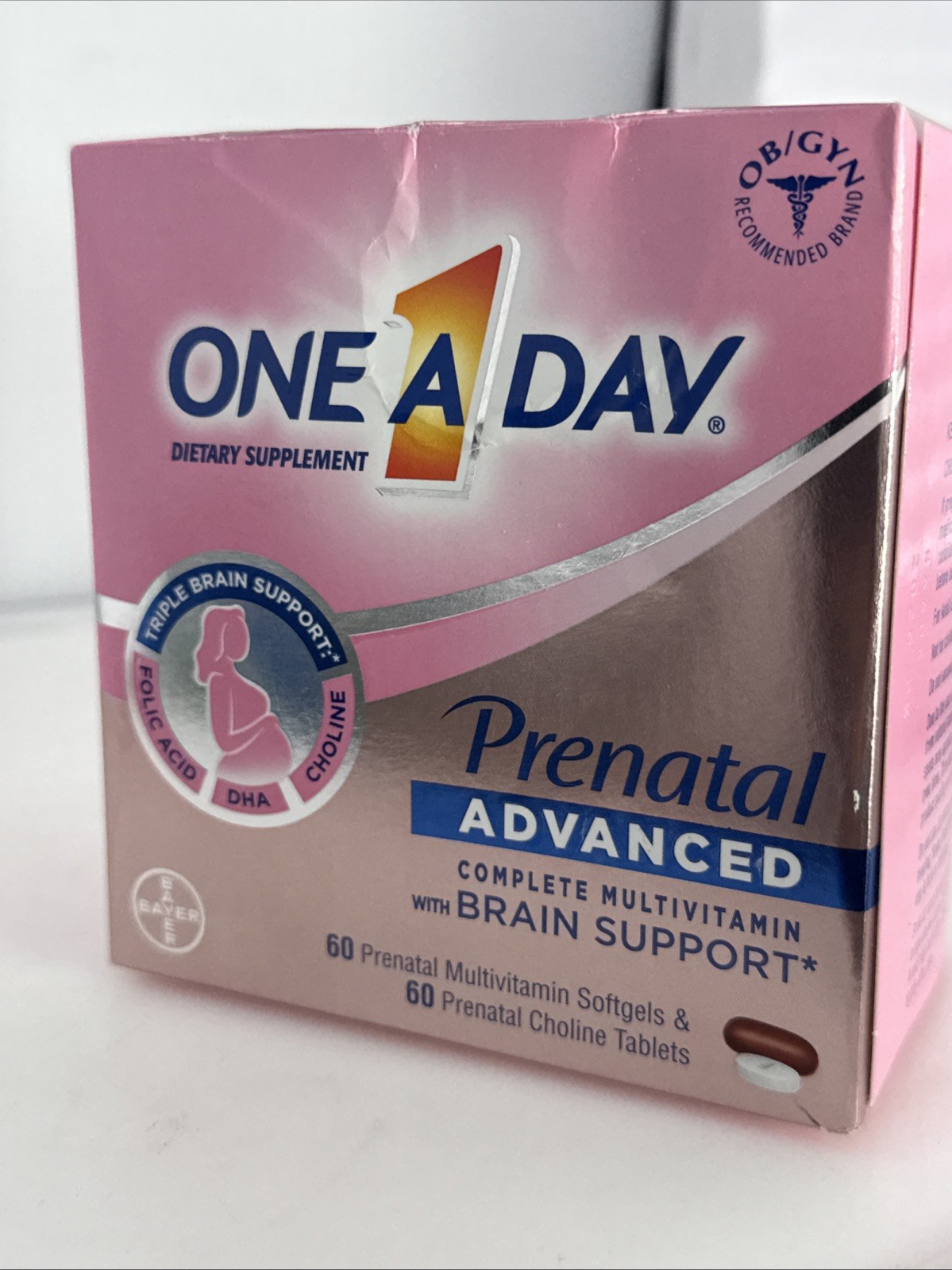 One A Day Prenatal Advanced Complete Multivitamin 60 Soft Gels+60 Tablets 05/26