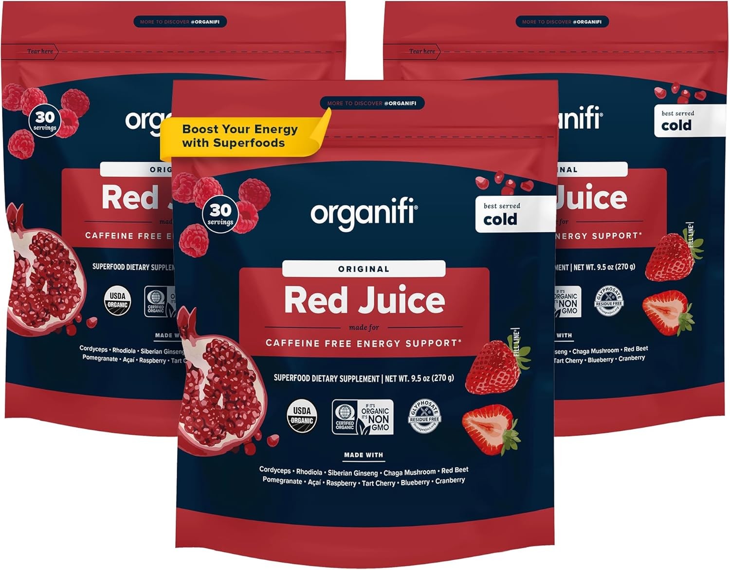 Organifi Red Juice – Energy Powder Reduces Afternoon Crashes and Boosts Digest
