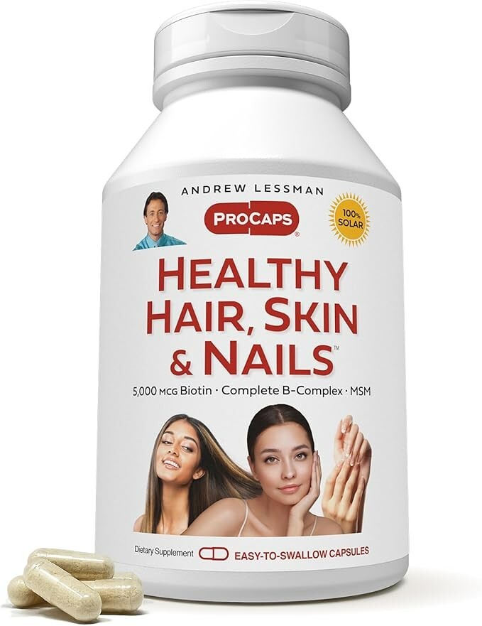 ANDREW LESSMAN Healthy Hair, Skin & Nails 120 Capsules 120 Count (Pack of 1)