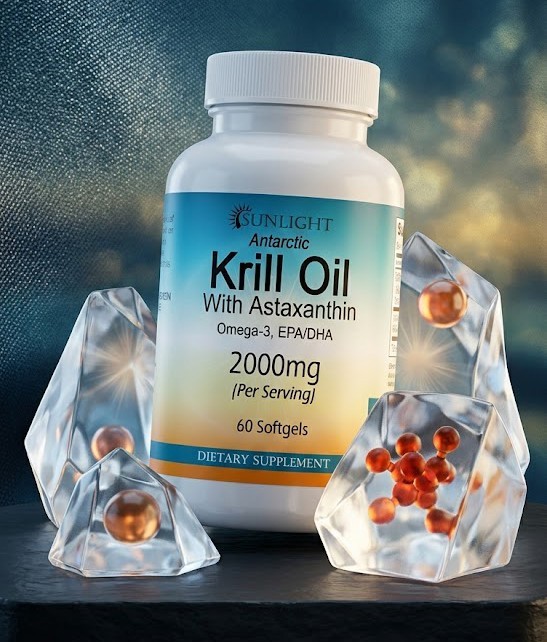 Antarctic Krill Oil Softgels 2000mg Per Servings – Ship from USA
