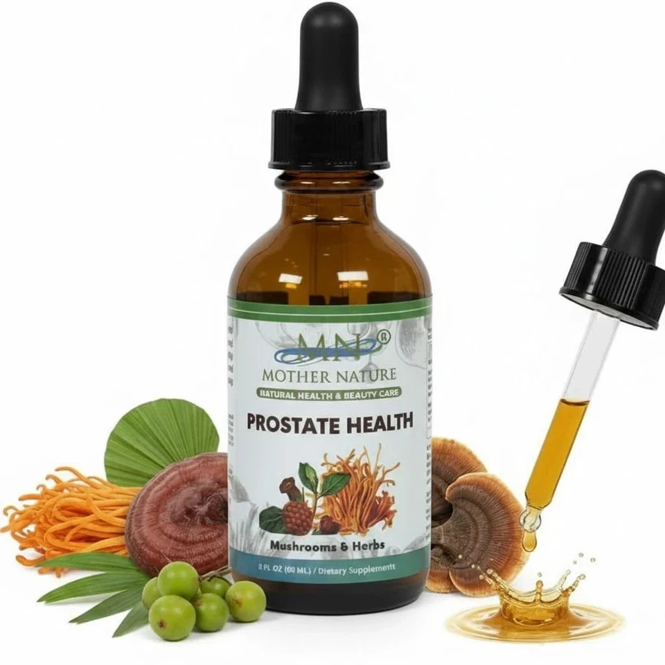 Organic Prostate Health Liquid Drops Tincture – Saw Palmetto Reishi Cordyceps