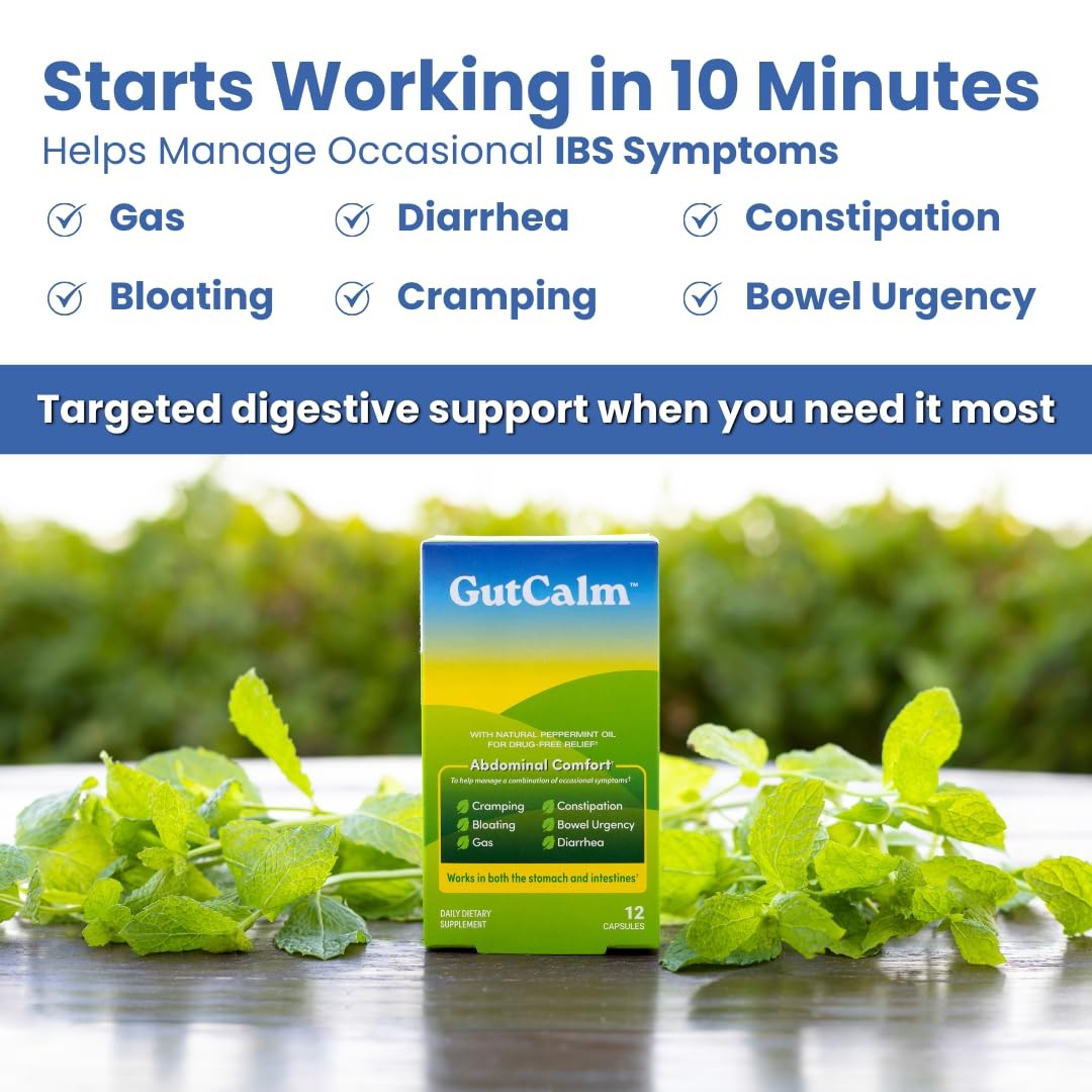 – IBS Relief – Peppermint Oil Capsules – Bloating, Gas, Constipation and Dige…