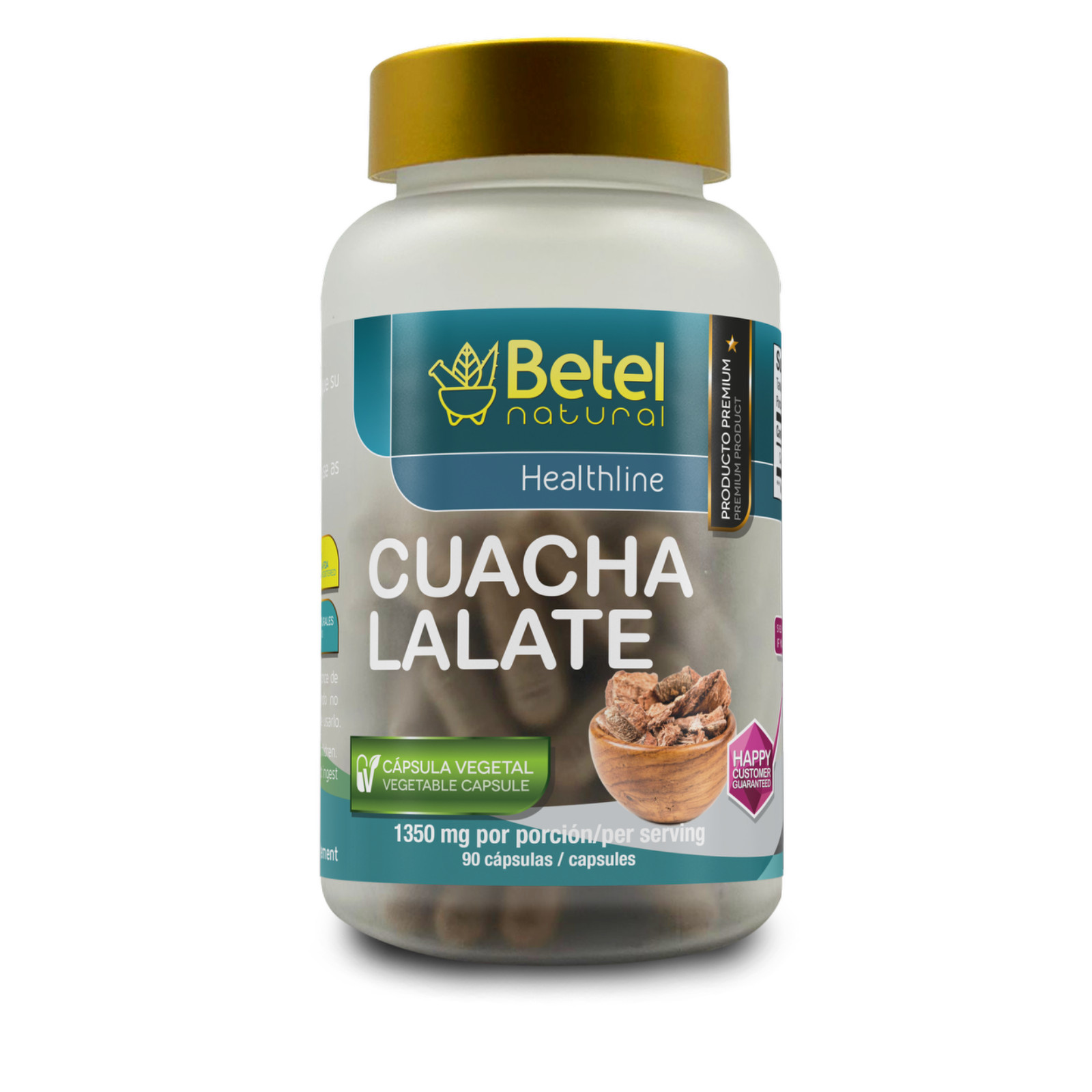 Premium Cuachalalate Caps de Betel Natural – 1350 mg – Digestion Sano – 90 Caps