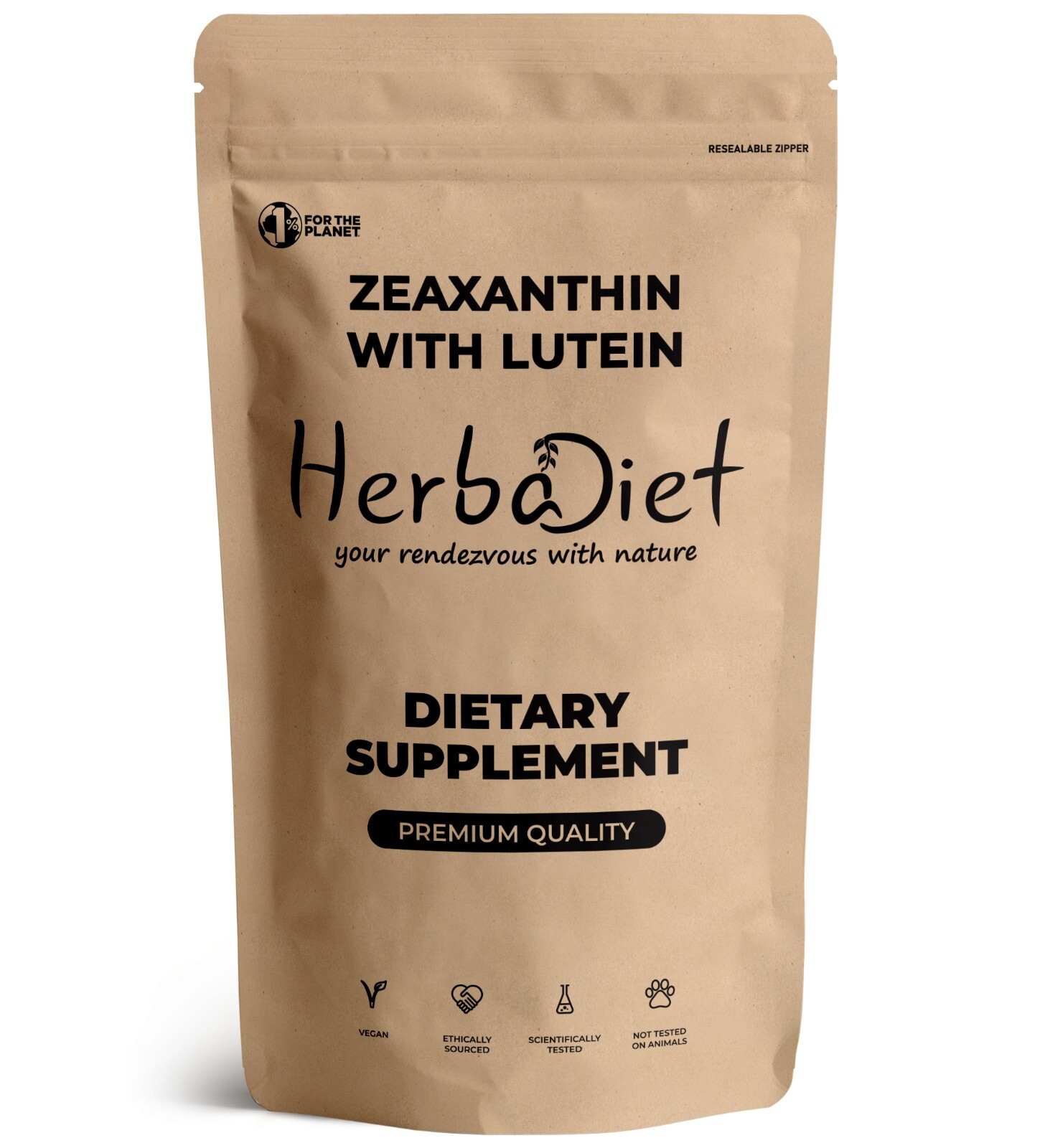 Zeaxanthin and Lutein Powder for Eye Health, Vision Support Supplement