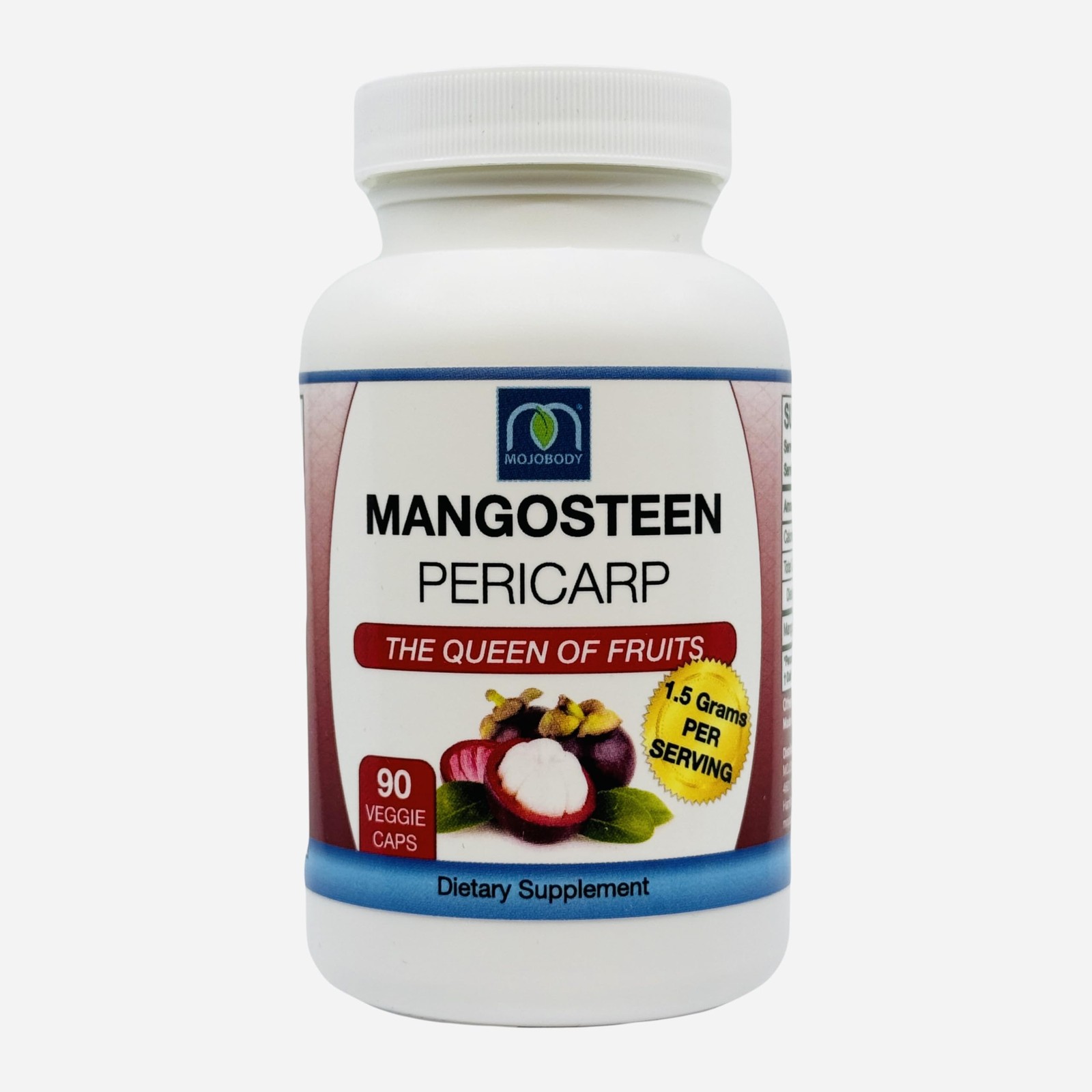 MOJObody Freeze Dried Mangosteen Pericarp Capsules 2PK, 1.5 Grams per Serving, 9