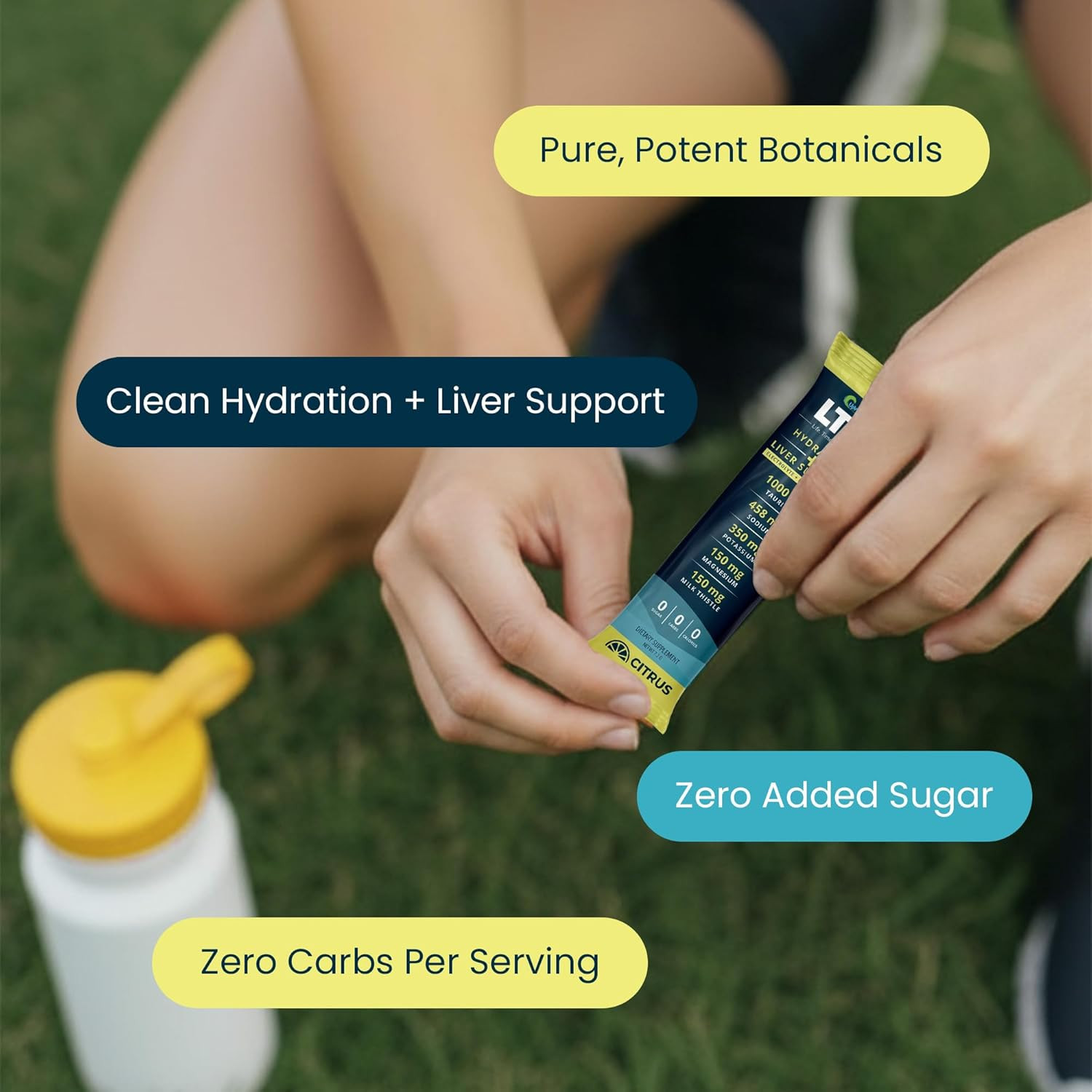 UpWellness LTV Hydration Powder Liver Support Electrolyte Drink Mix Packets