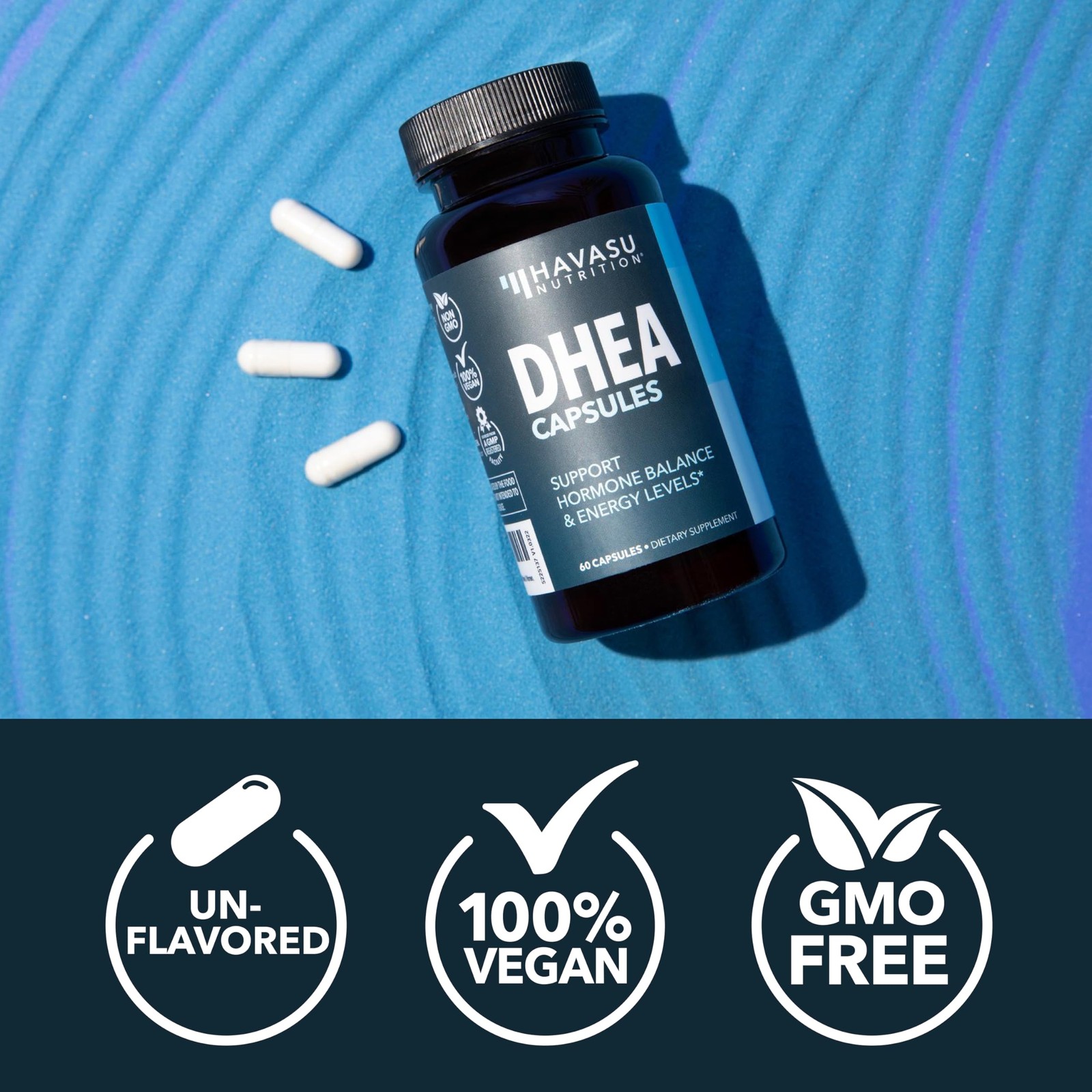 DHEA 50mg Per Serving Supplement for Hormone Balance Supports Energy for Men…