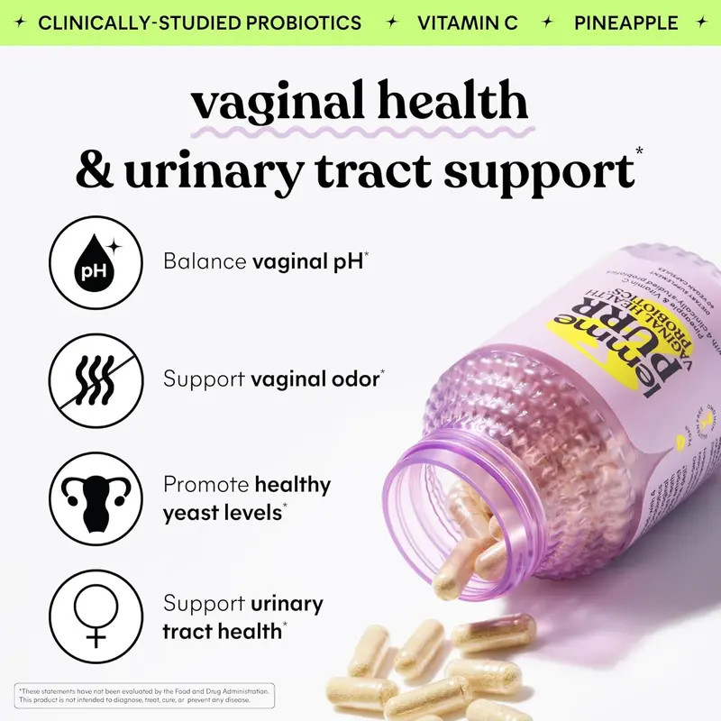 Lemme Purr Vaginal Probiotics pH Odor UT Support 60 Veg Caps