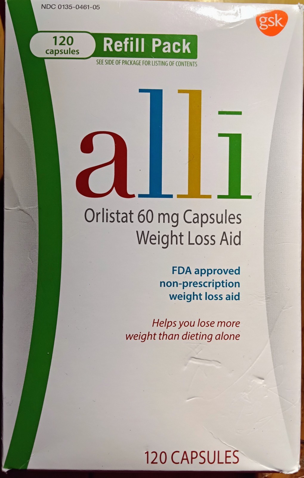 AUTHENTIC!! ORLISTAT 60mg WEIGHT LOSS AID DIETART SUPPLEMENT 120 CAPSULES REFILL