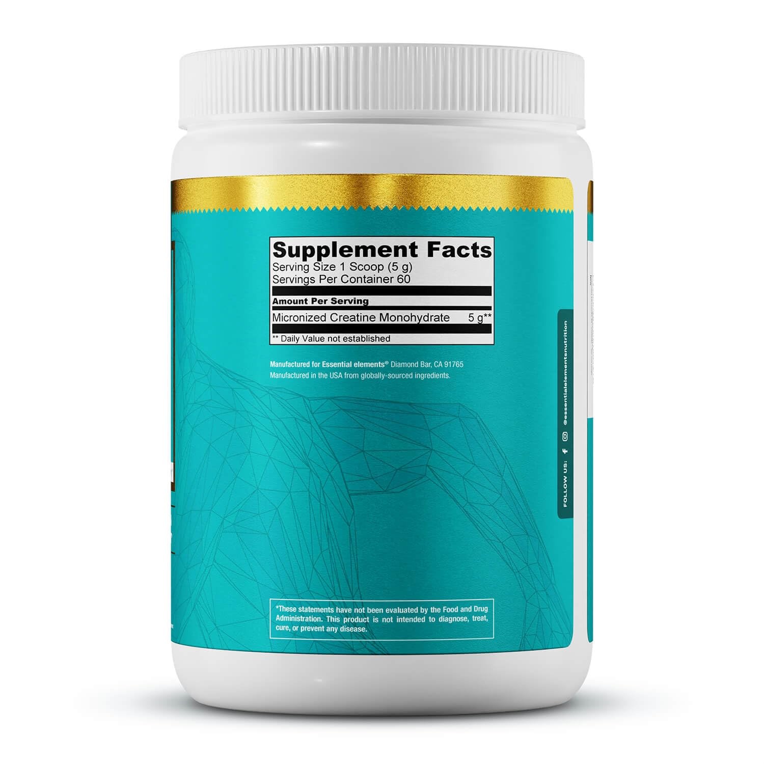 Essential Elements Micronized Creatine Monohydrate Powder For Men Women –