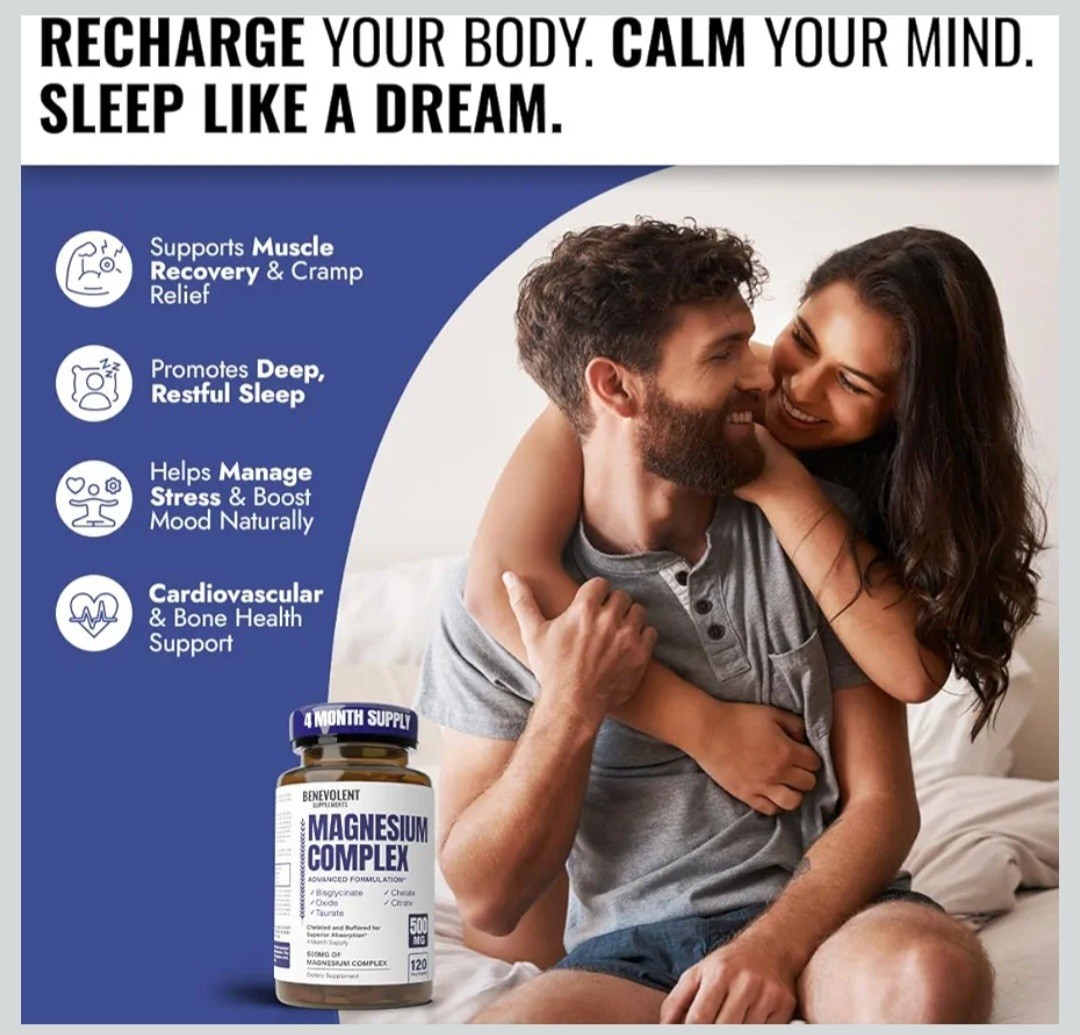 Benevolent Magnesium Supplements- Chelated And Buffered Extra Absorbtion