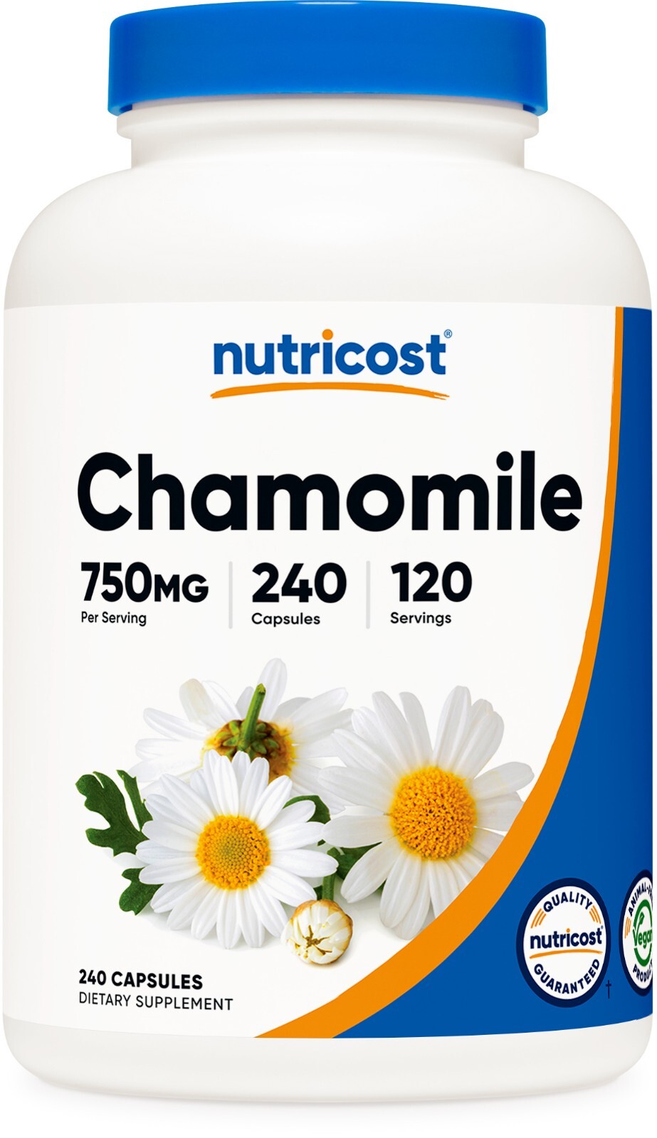 Nutricost Chamomile 750mg Per Serving, 120 Servings, 240 Vegetarian Capsules