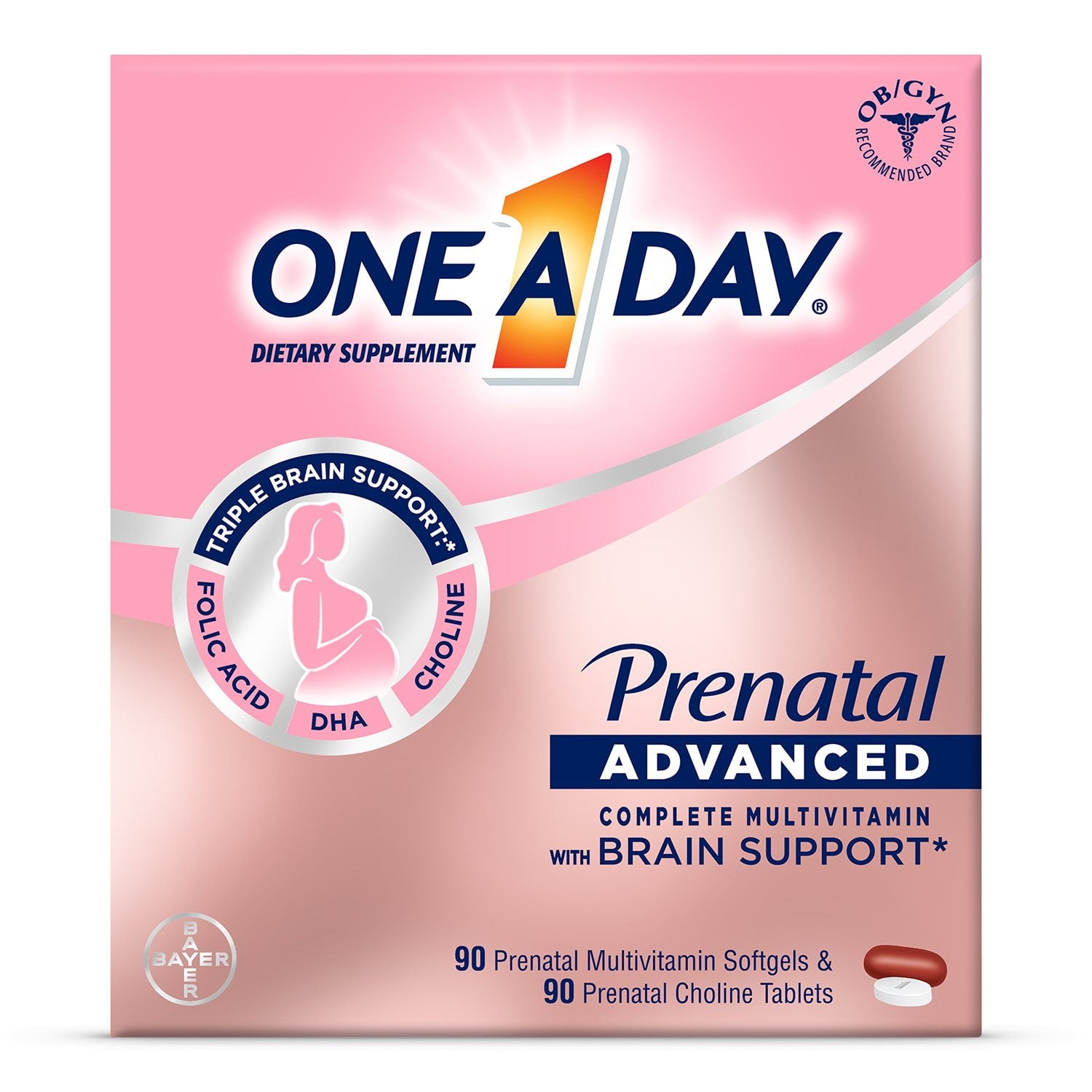 One A Day Women’s Prenatal Advanced Mulitvitamins Softgels & Prenatal Choline