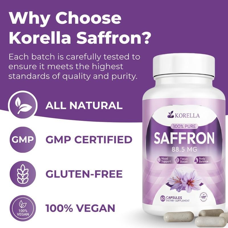 1-3 pack Korella Saffron Extract [88.5Mg] for Stress, Mood & Focus – Natural US