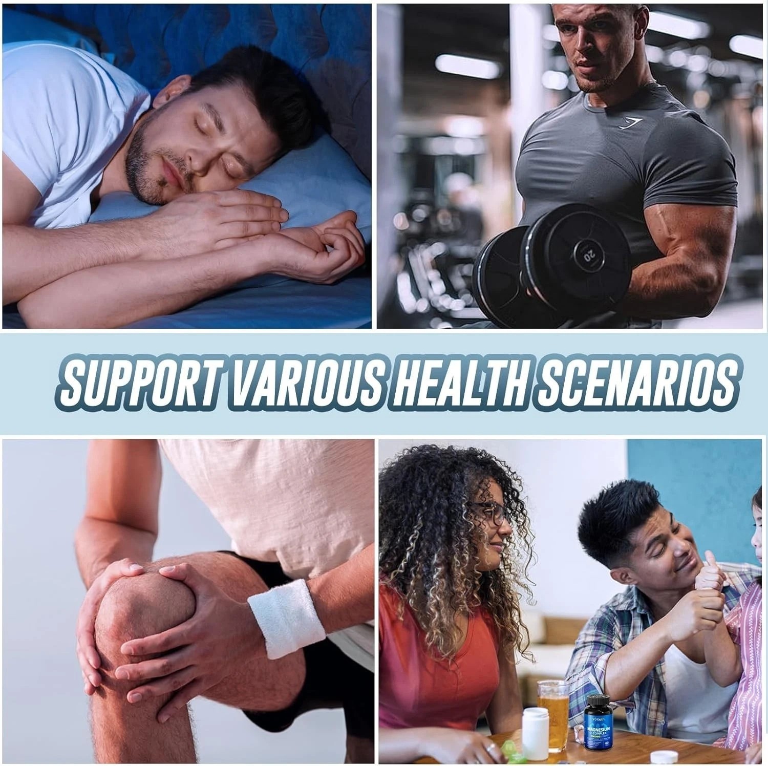 Magnesium 7 Complex Supplement Upgraded | Sleep, Muscle & Nerve Support, 60 Cap