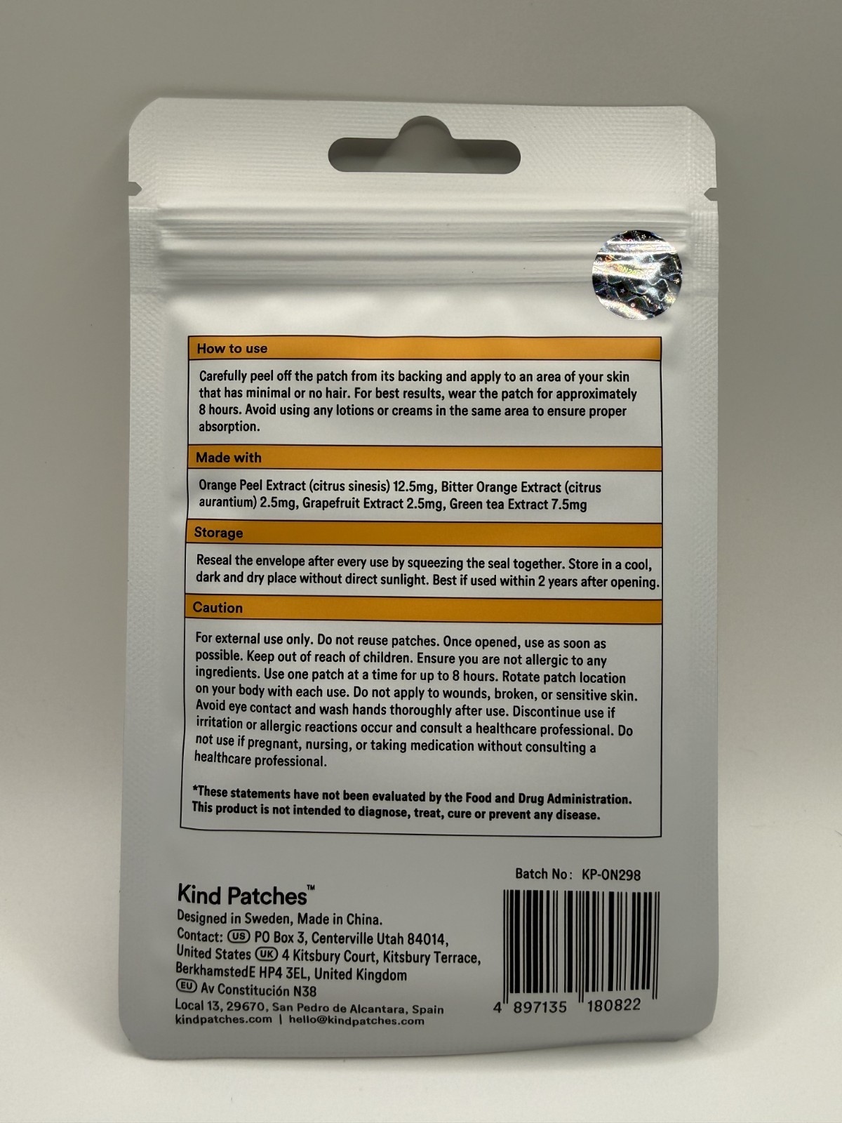 Kind Patches MB Metabolic Balance Vegan 1 Month 30 Patches – Brand New Sealed