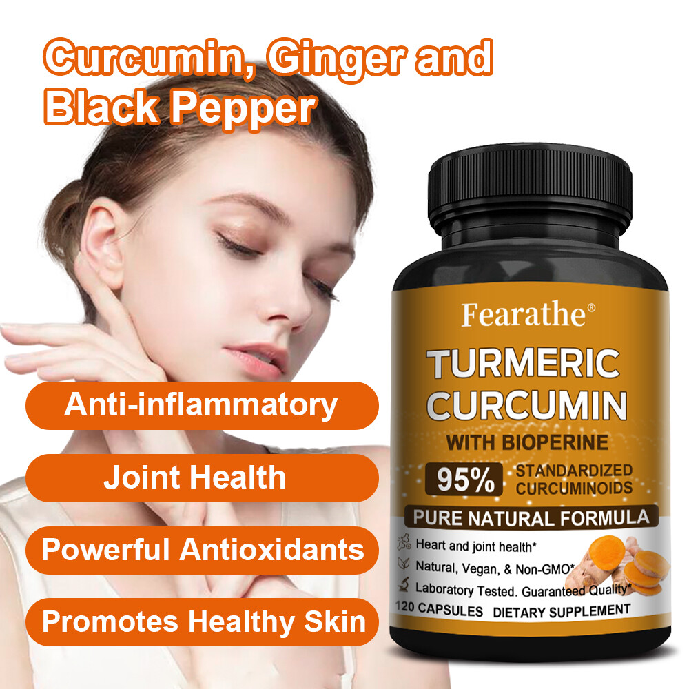 TURMERIC CURCUMIN 95% CURCUMINOIDS 1200mg EXTRACT TUMERIC BIOPERINE ANTIOXIDANT