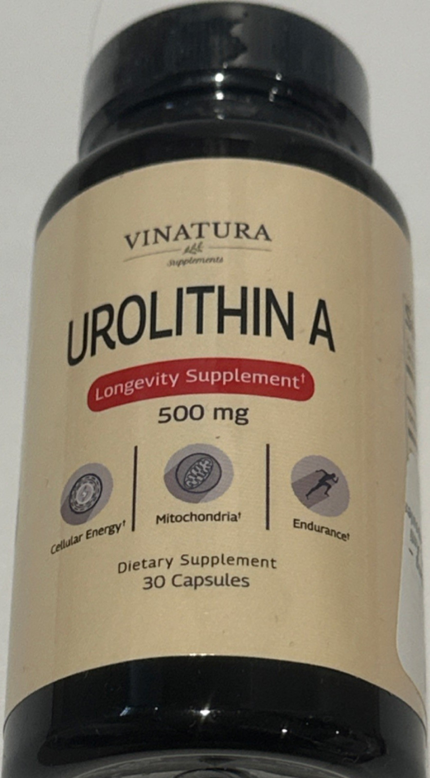 VINATURA Urolithin A 500mg Cellular Energy Mito Support 30 Caps Exp 12/2027