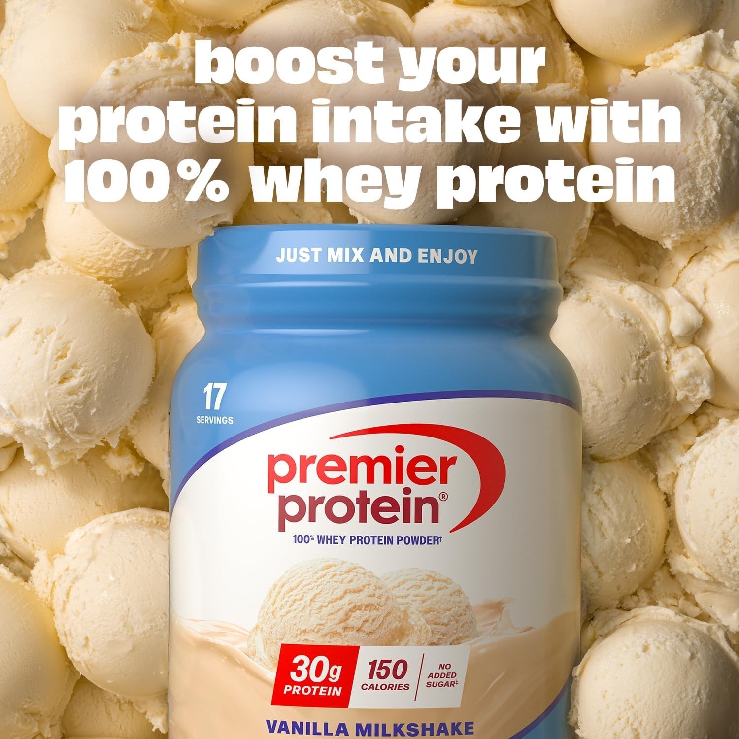 Premier Protein Powder Vanilla Milkshake 30g Whey Keto Gluten Free 23.3oz 17 Srv