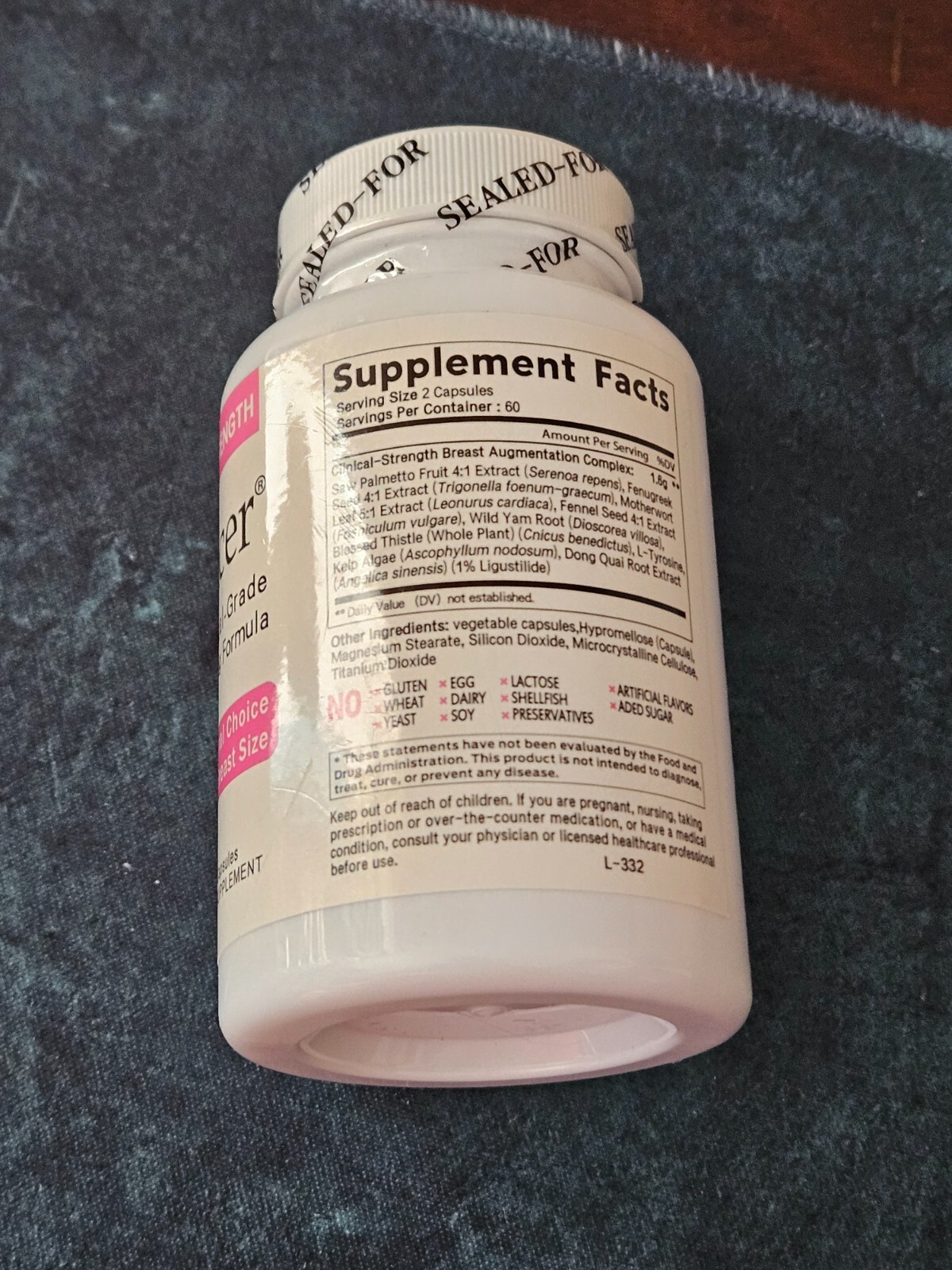 Balincer breast enlarging formula 120 capsules dietary supplement exp.12/26
