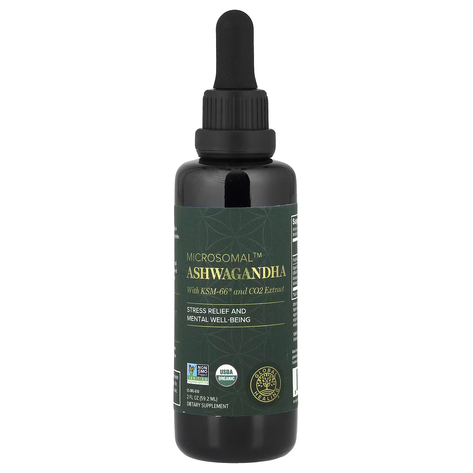 2 X Global Healing, Microsomal� Ashwagandha, 2 fl oz (59.2 ml)