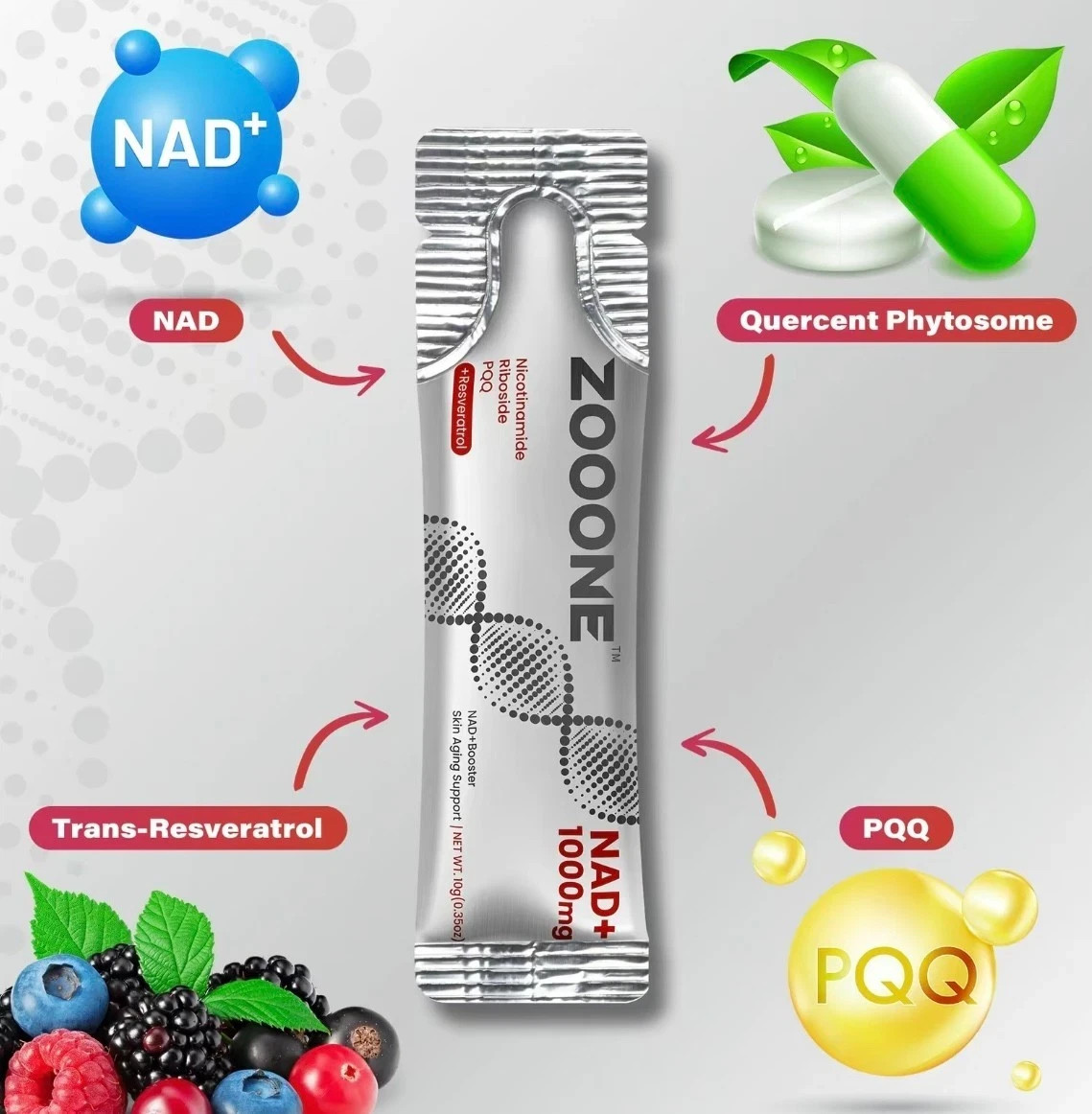 ZOONE NAD+ 1000mg 30 pack Boosters Health And Wellness Multivitamin