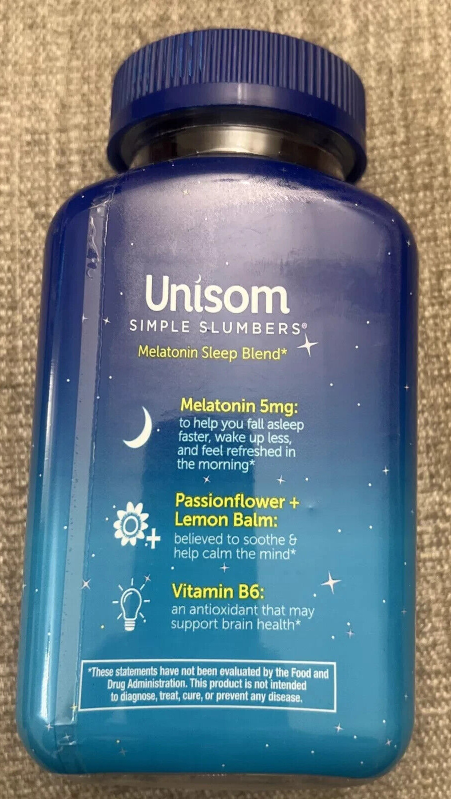 LOT of 2 UNISOM Simple Slumbers Melatonin | Midnight Raspberry | 120 Count Each