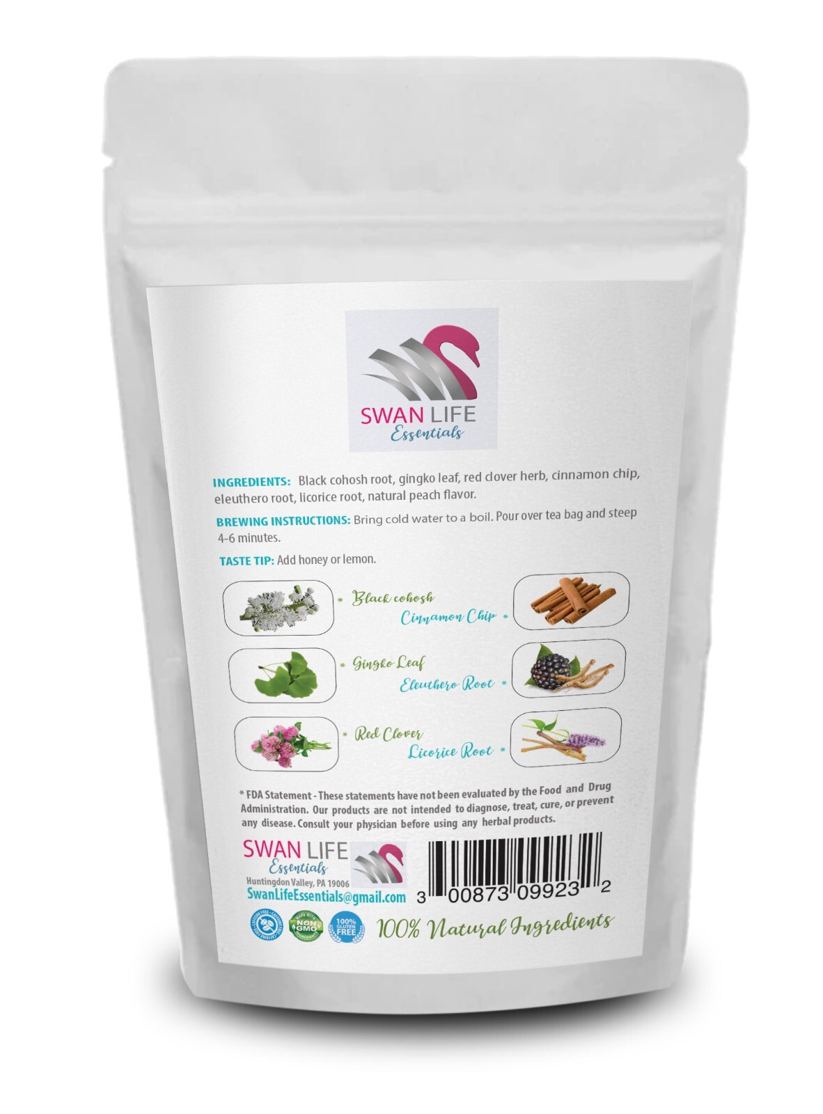 Red Clover Tea, Gingko Leaf Tea, Cinnamon Tea – MENOPAUSE TEA 3 Packs