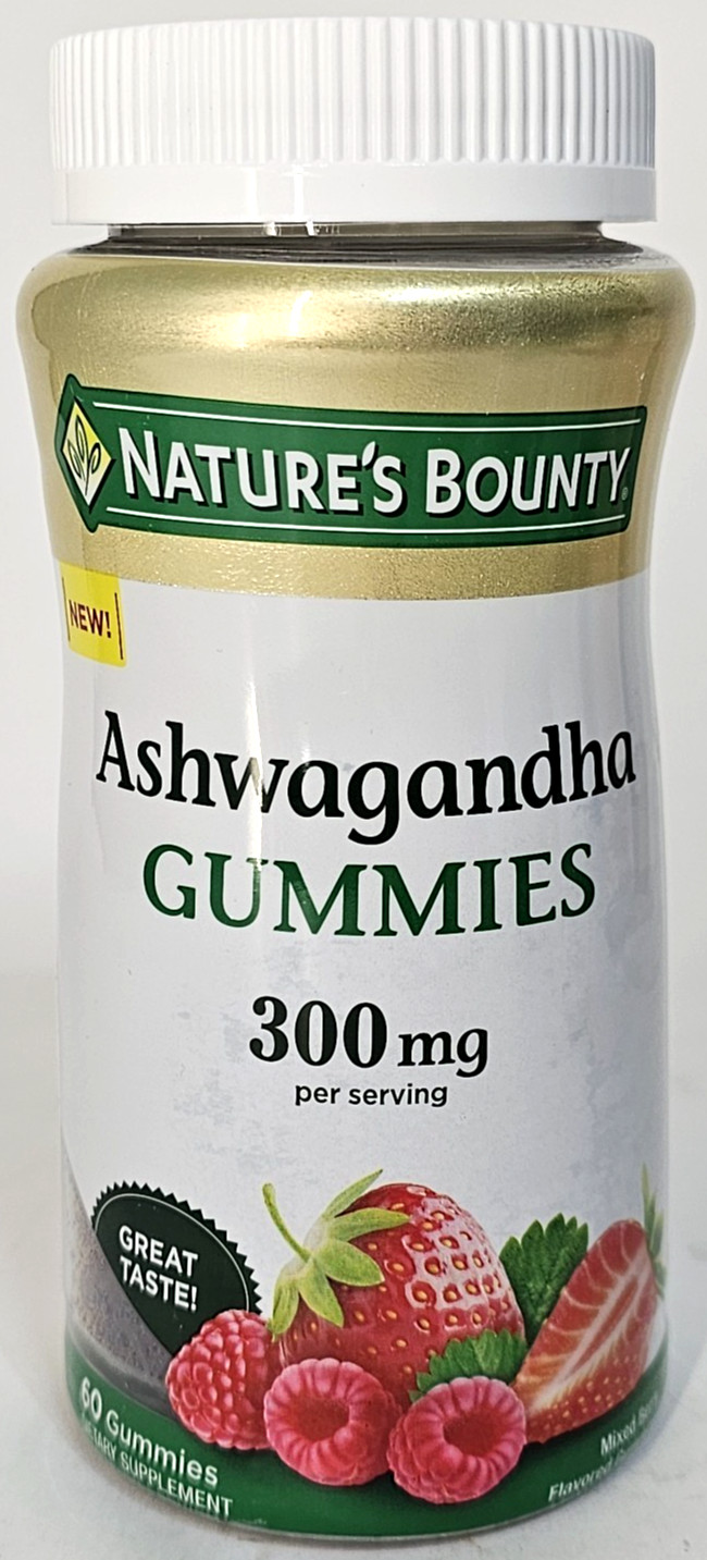 Nature’s Bounty Ashwagandha Gummies KSM-66 300mg Stress Support 60 Exp. 4/2025