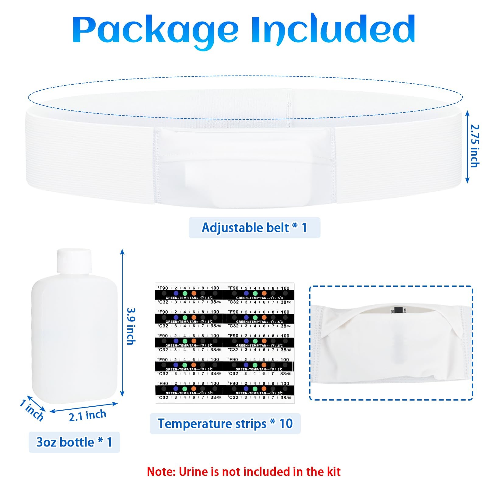 Urine Test Complete Kit, 3oz Synthetic Urine Bottle on Belt Concealed HiStre…